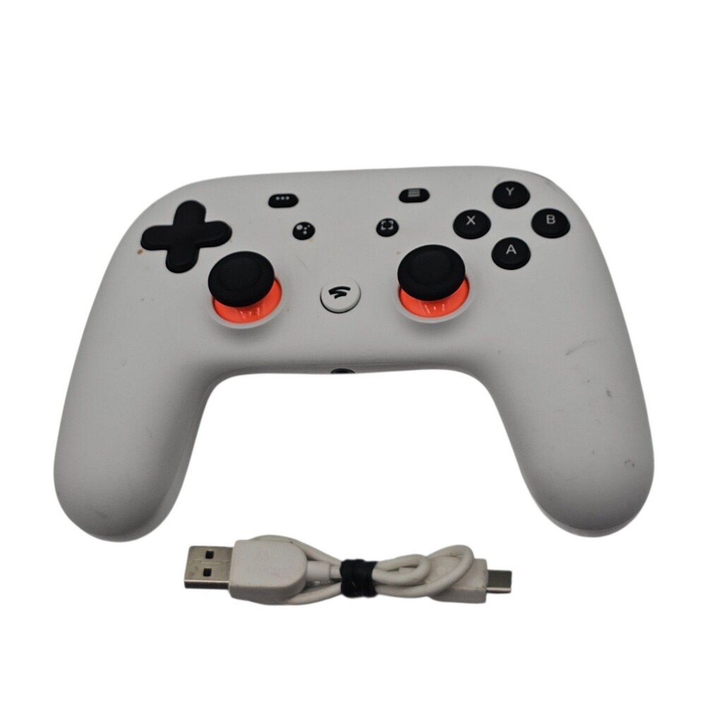 Google Stadia H2B White Bluetooth Premier Edition Controller w/ Type C Cable